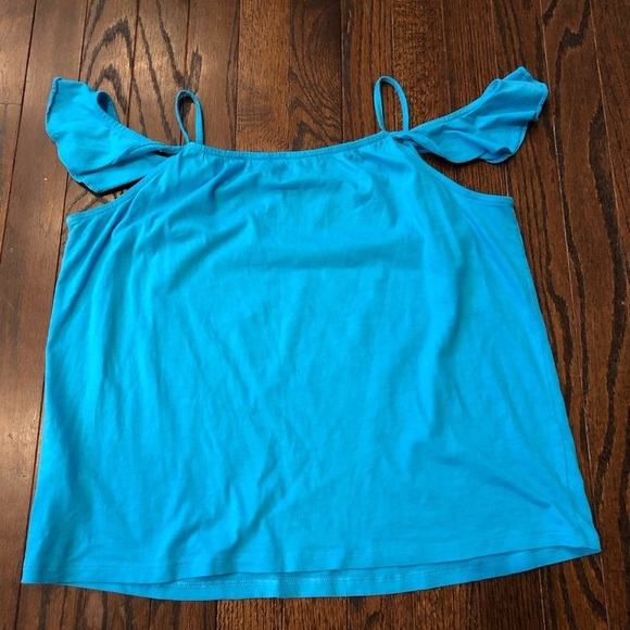 Lilly Pulitzer Girls XL (12-14) Layne Blue Knit Cold Shoulder Top - EUC! - Picture 11 of 11